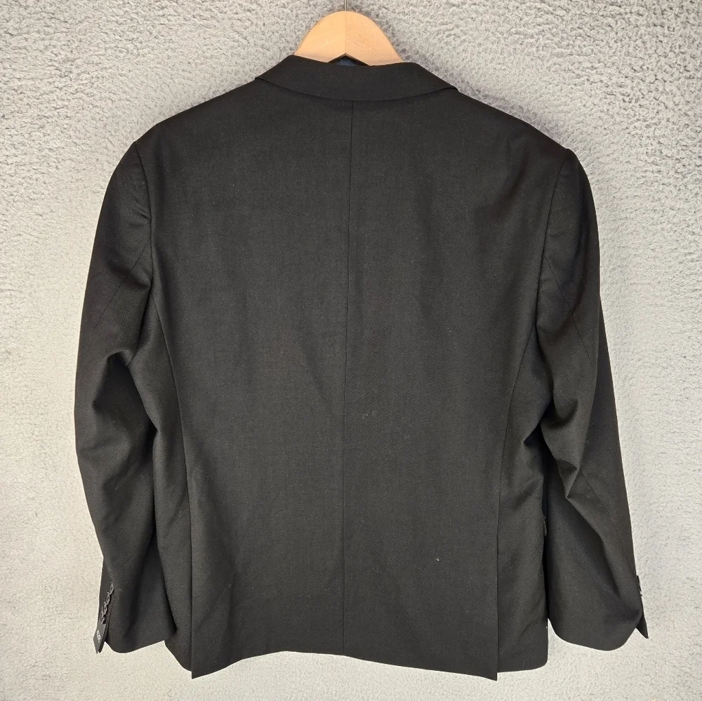 Braveman Mens Blazer Jacket Sz 42R Black 2 Button Front Out &  Inside Pockets